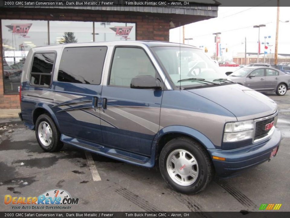 2003 GMC Safari Conversion Van Dark Blue Metallic / Pewter Photo #1