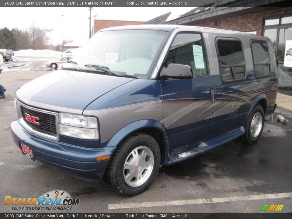 2003 GMC Safari Conversion Van Dark Blue Metallic / Pewter Photo #4