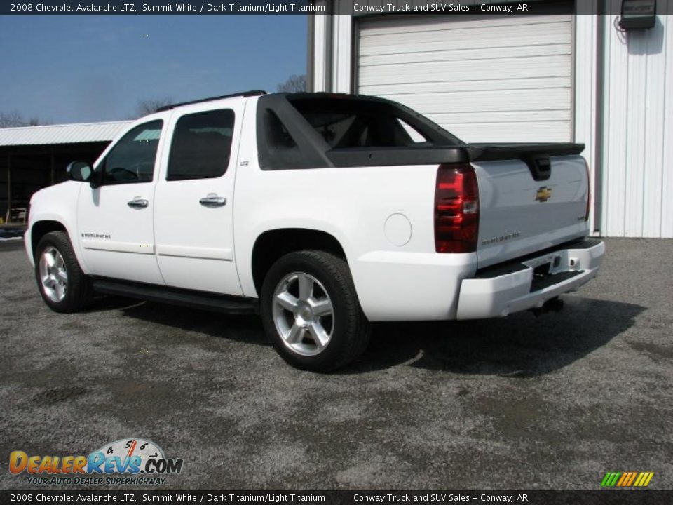 2008 Chevrolet Avalanche LTZ Summit White / Dark Titanium/Light Titanium Photo #2