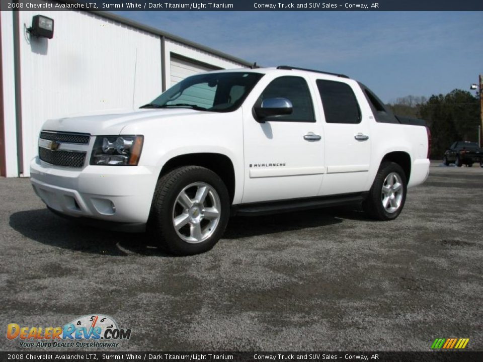 2008 Chevrolet Avalanche LTZ Summit White / Dark Titanium/Light Titanium Photo #3