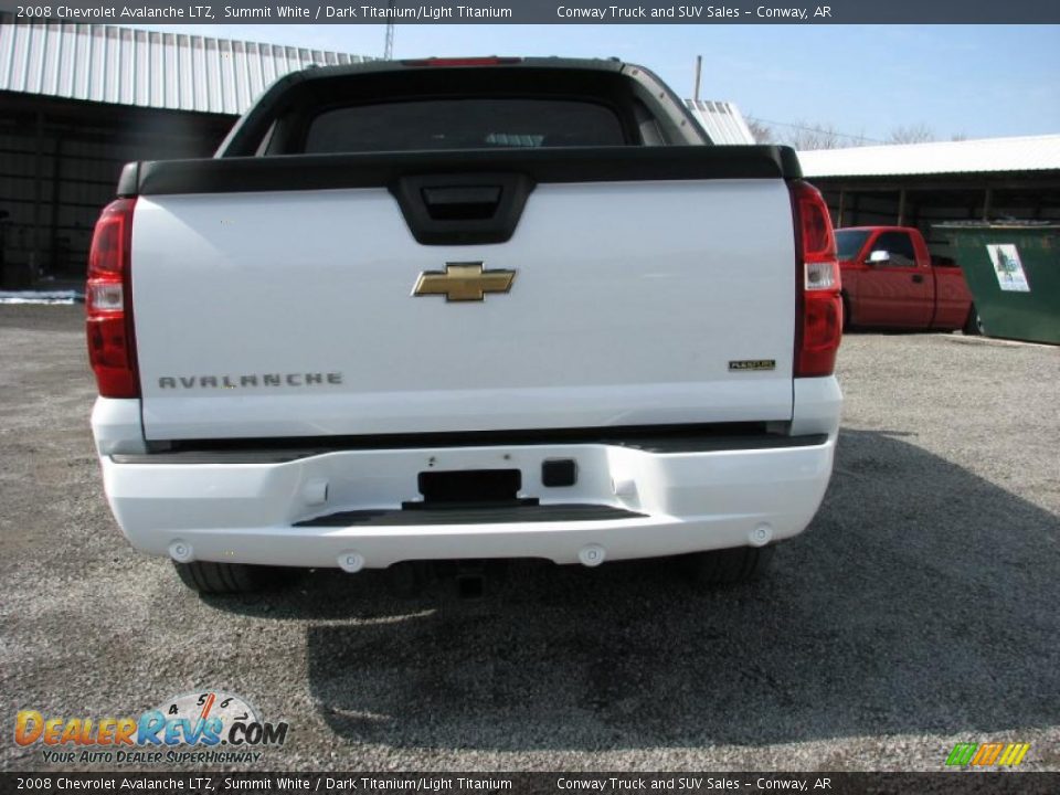 2008 Chevrolet Avalanche LTZ Summit White / Dark Titanium/Light Titanium Photo #5