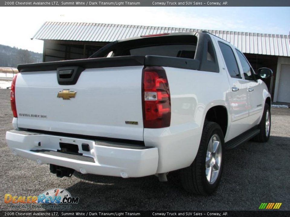 2008 Chevrolet Avalanche LTZ Summit White / Dark Titanium/Light Titanium Photo #6