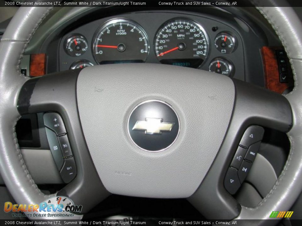 2008 Chevrolet Avalanche LTZ Summit White / Dark Titanium/Light Titanium Photo #13