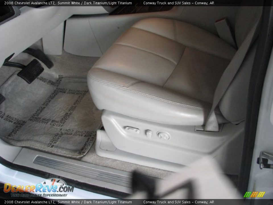 2008 Chevrolet Avalanche LTZ Summit White / Dark Titanium/Light Titanium Photo #15
