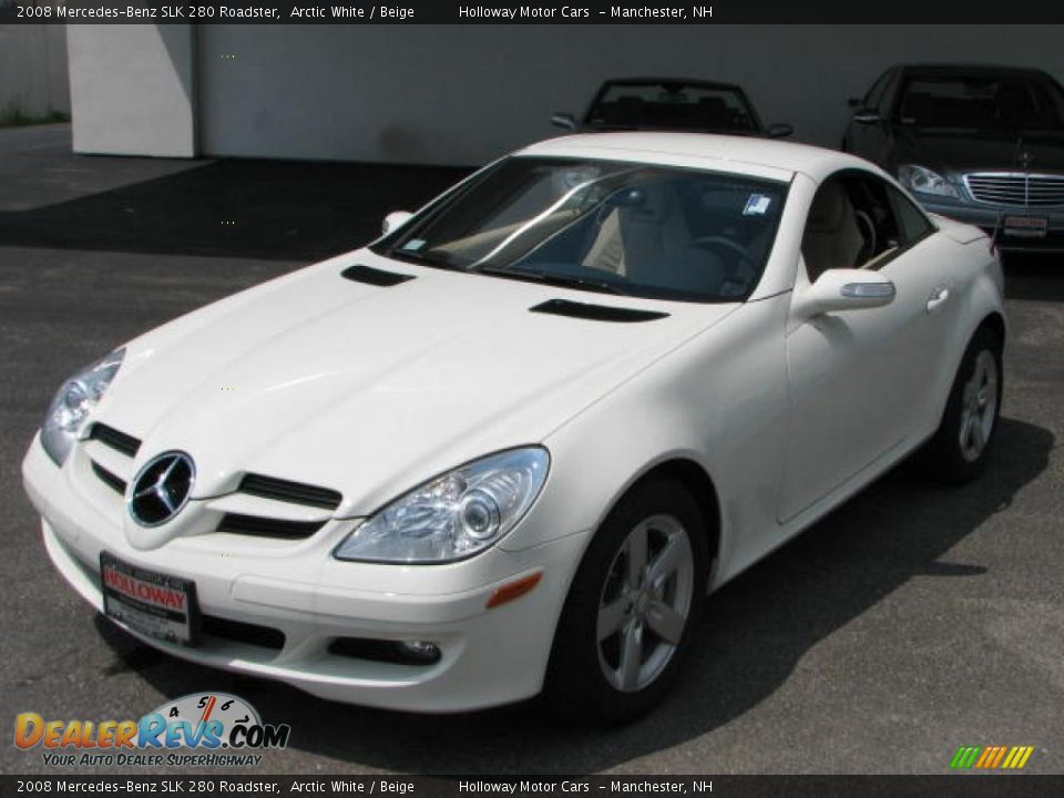 2008 Mercedes-Benz SLK 280 Roadster Arctic White / Beige Photo #1