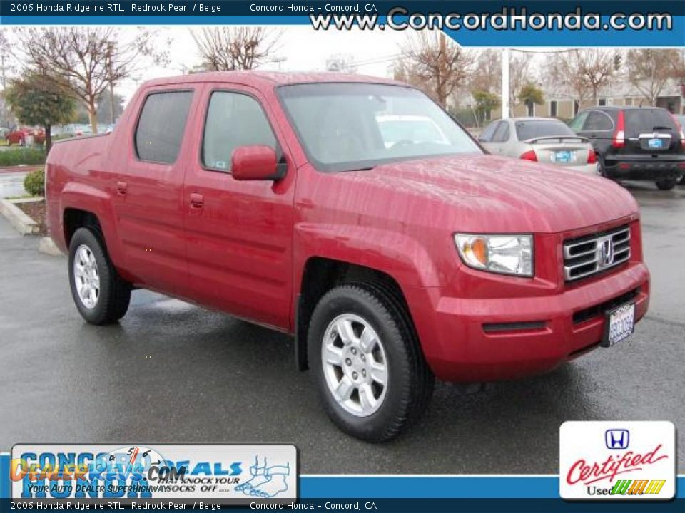 2006 Honda Ridgeline RTL Redrock Pearl / Beige Photo #1