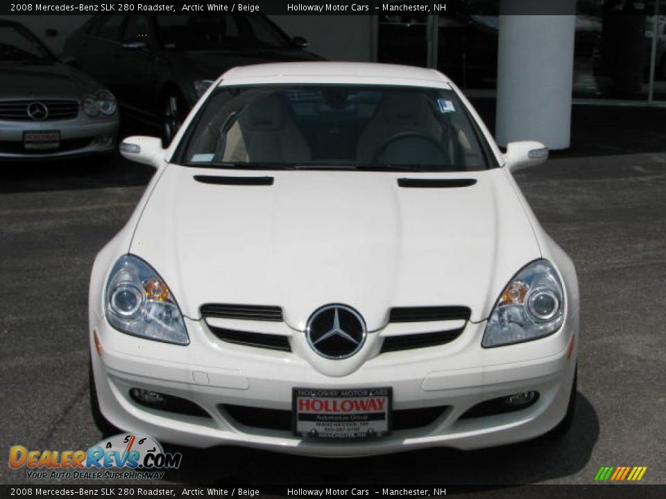 2008 Mercedes-Benz SLK 280 Roadster Arctic White / Beige Photo #2