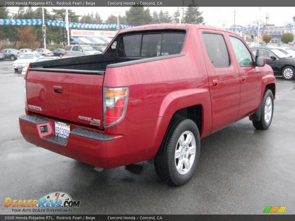 2006 Honda Ridgeline RTL Redrock Pearl / Beige Photo #3