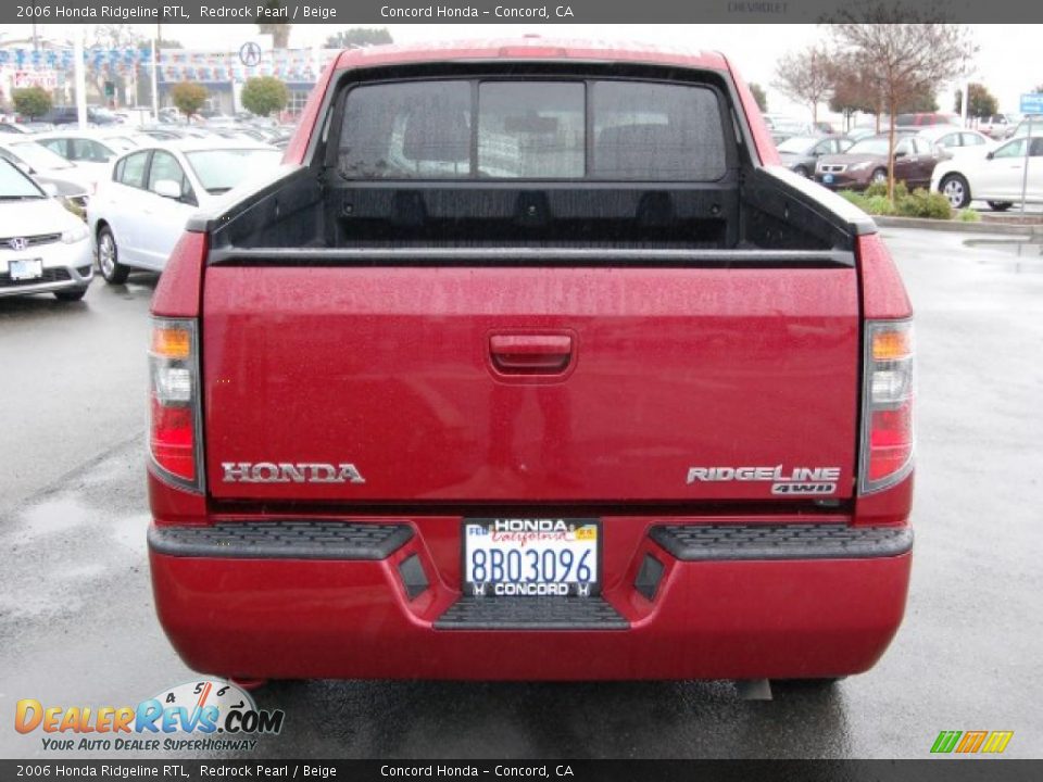 2006 Honda Ridgeline RTL Redrock Pearl / Beige Photo #4