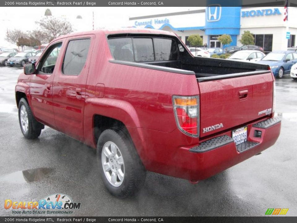 2006 Honda Ridgeline RTL Redrock Pearl / Beige Photo #5
