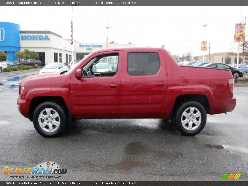 2006 Honda Ridgeline RTL Redrock Pearl / Beige Photo #6