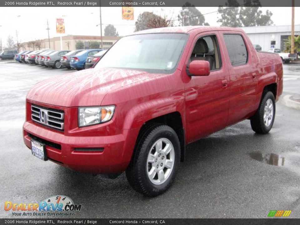 2006 Honda Ridgeline RTL Redrock Pearl / Beige Photo #7