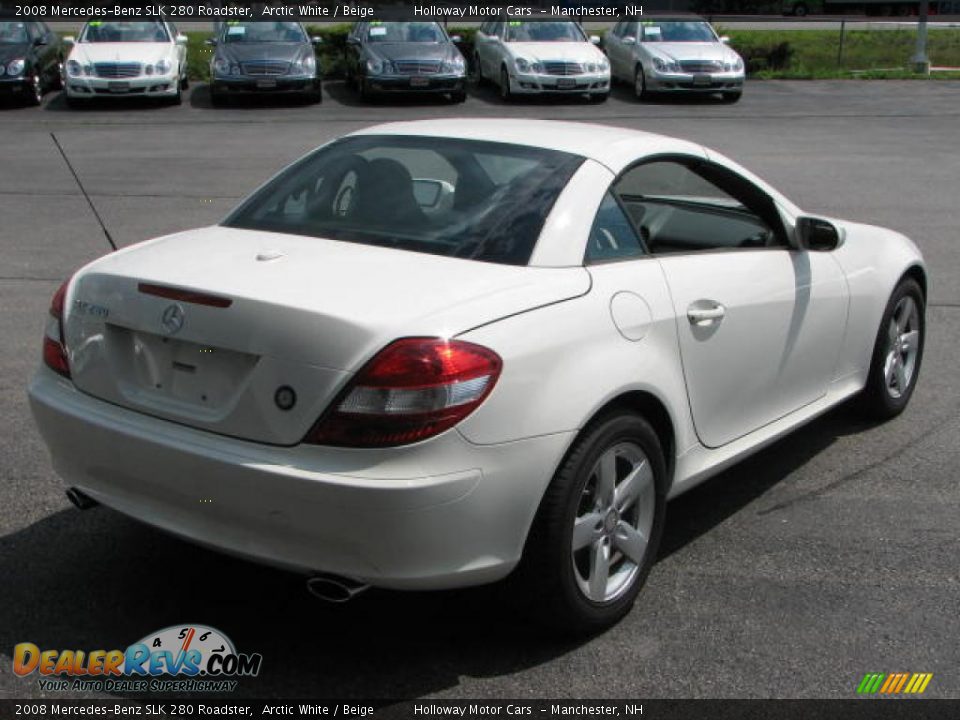 2008 Mercedes-Benz SLK 280 Roadster Arctic White / Beige Photo #6