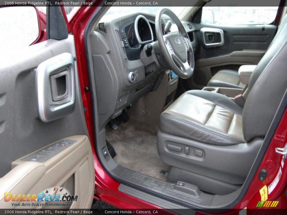 2006 Honda Ridgeline RTL Redrock Pearl / Beige Photo #16