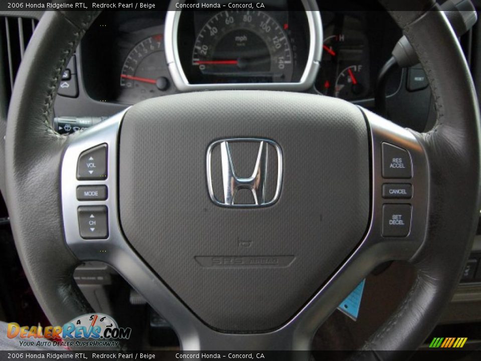 2006 Honda Ridgeline RTL Redrock Pearl / Beige Photo #20