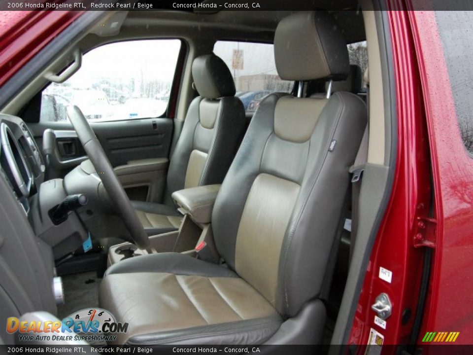 2006 Honda Ridgeline RTL Redrock Pearl / Beige Photo #23