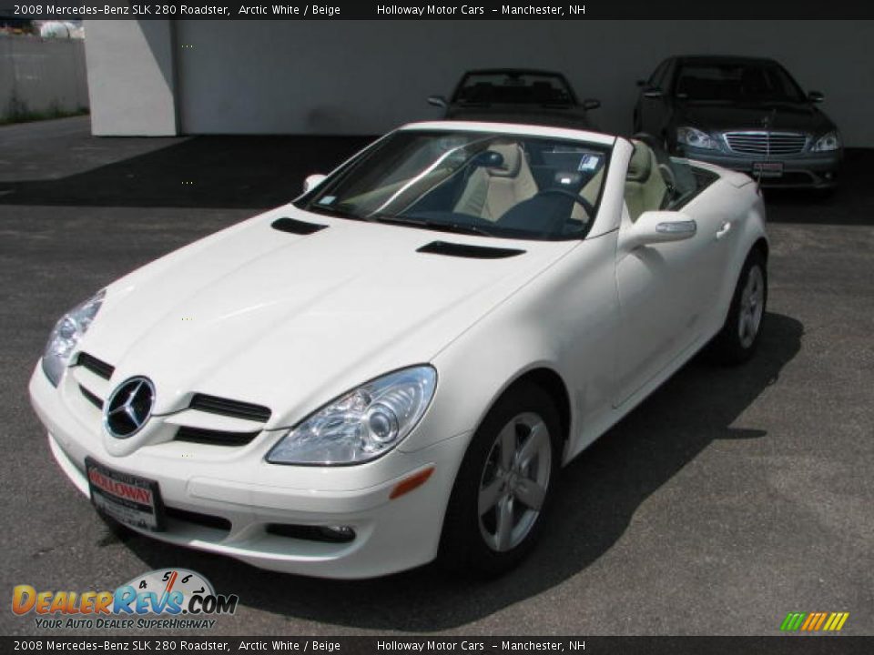 2008 Mercedes-Benz SLK 280 Roadster Arctic White / Beige Photo #8