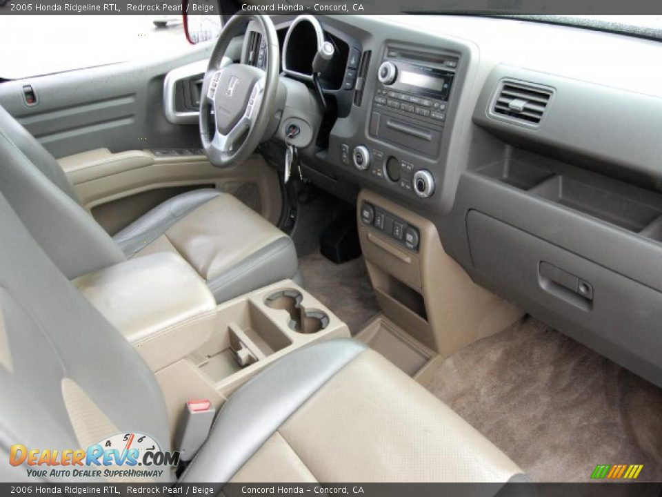 2006 Honda Ridgeline RTL Redrock Pearl / Beige Photo #24