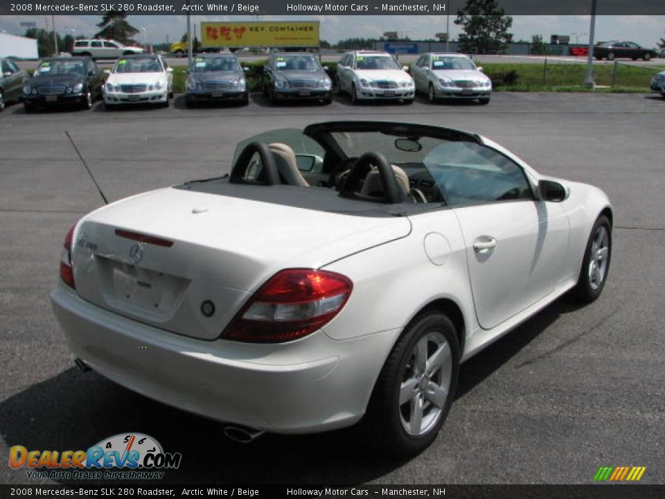 2008 Mercedes-Benz SLK 280 Roadster Arctic White / Beige Photo #10