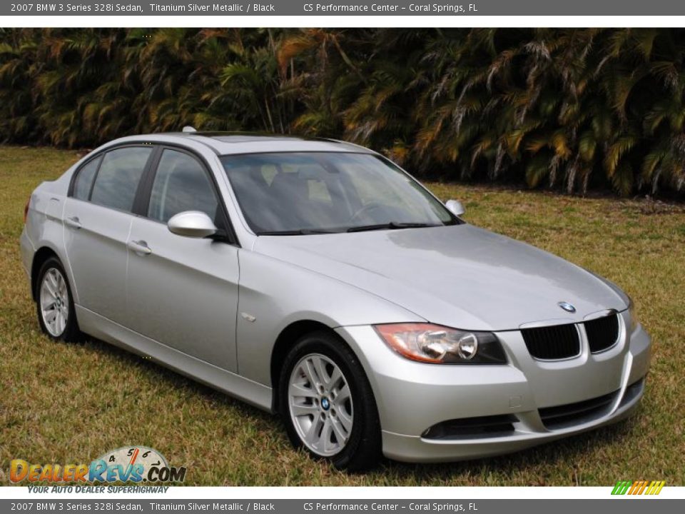 2007 BMW 3 Series 328i Sedan Titanium Silver Metallic / Black Photo #2