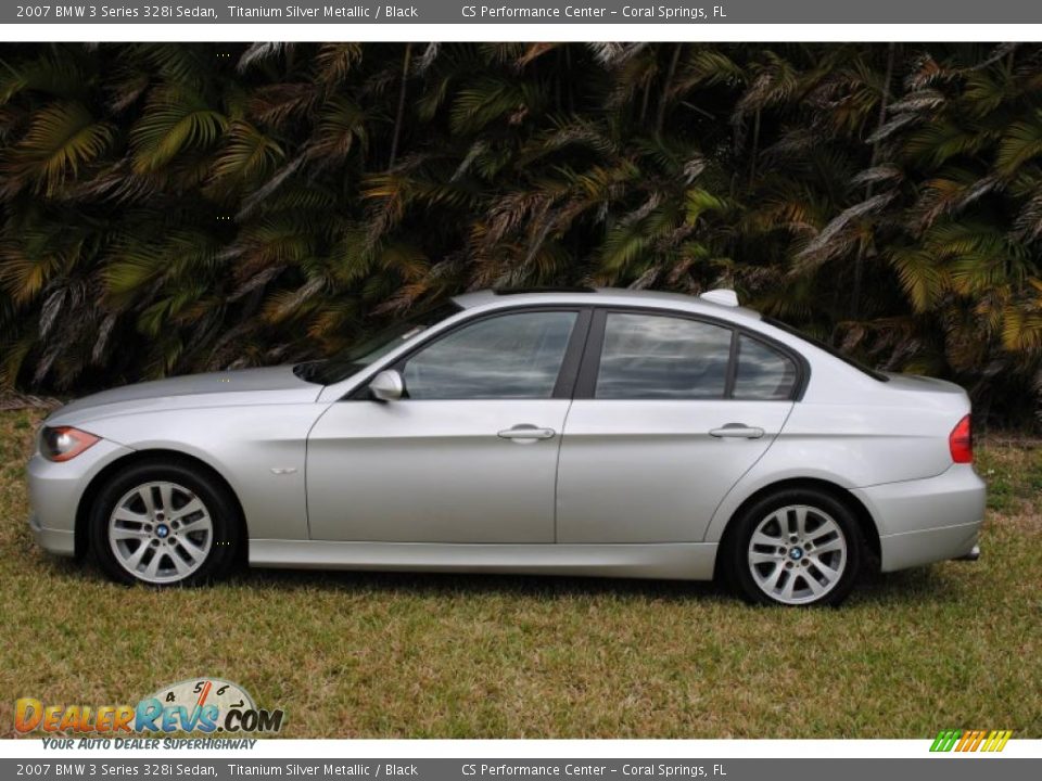 2007 BMW 3 Series 328i Sedan Titanium Silver Metallic / Black Photo #4