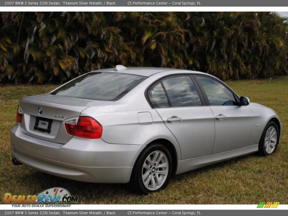 2007 BMW 3 Series 328i Sedan Titanium Silver Metallic / Black Photo #5