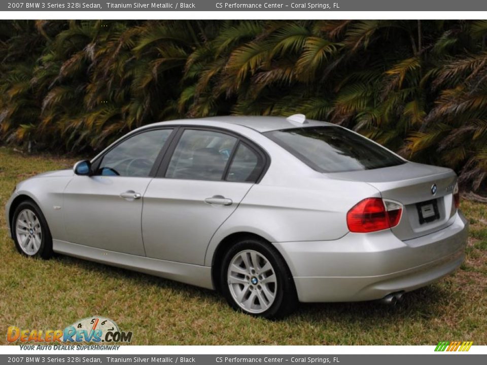 2007 BMW 3 Series 328i Sedan Titanium Silver Metallic / Black Photo #6