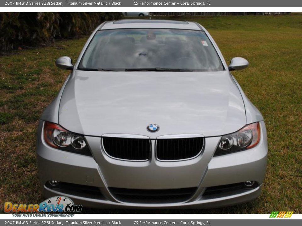 2007 BMW 3 Series 328i Sedan Titanium Silver Metallic / Black Photo #7