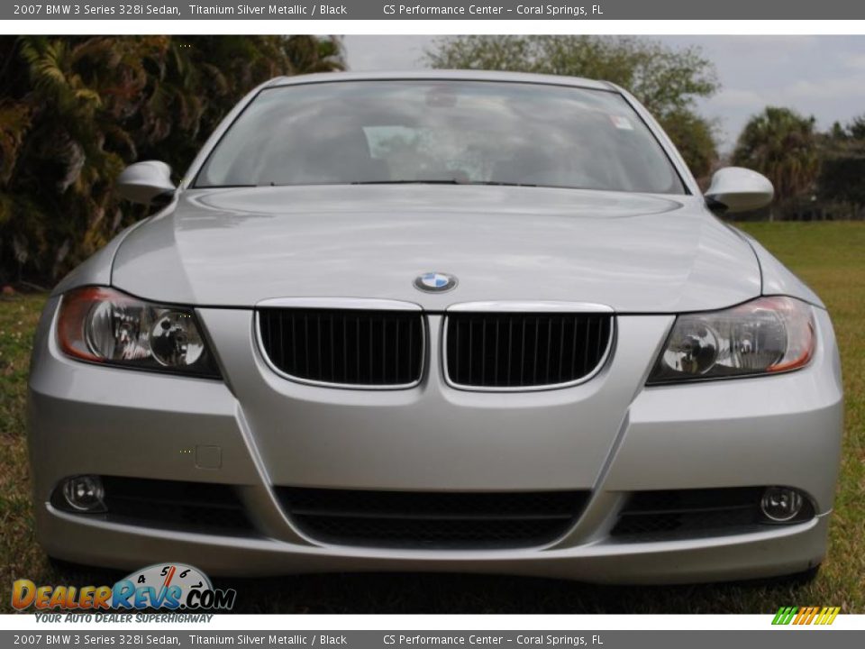 2007 BMW 3 Series 328i Sedan Titanium Silver Metallic / Black Photo #8