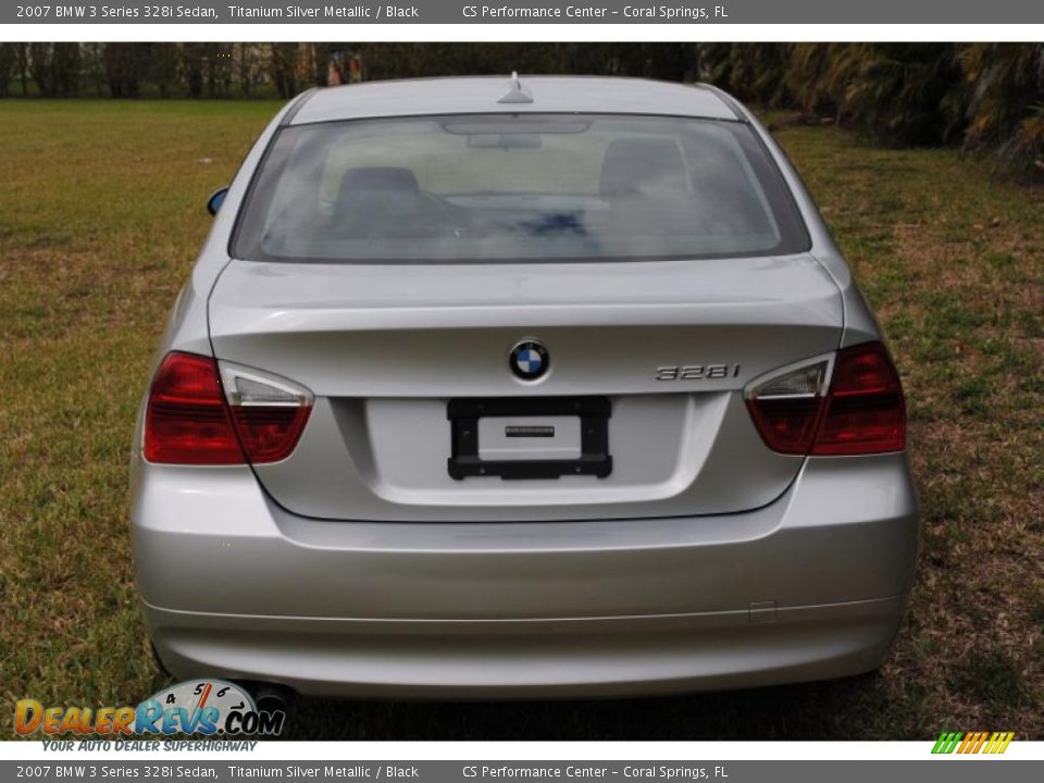 2007 BMW 3 Series 328i Sedan Titanium Silver Metallic / Black Photo #9