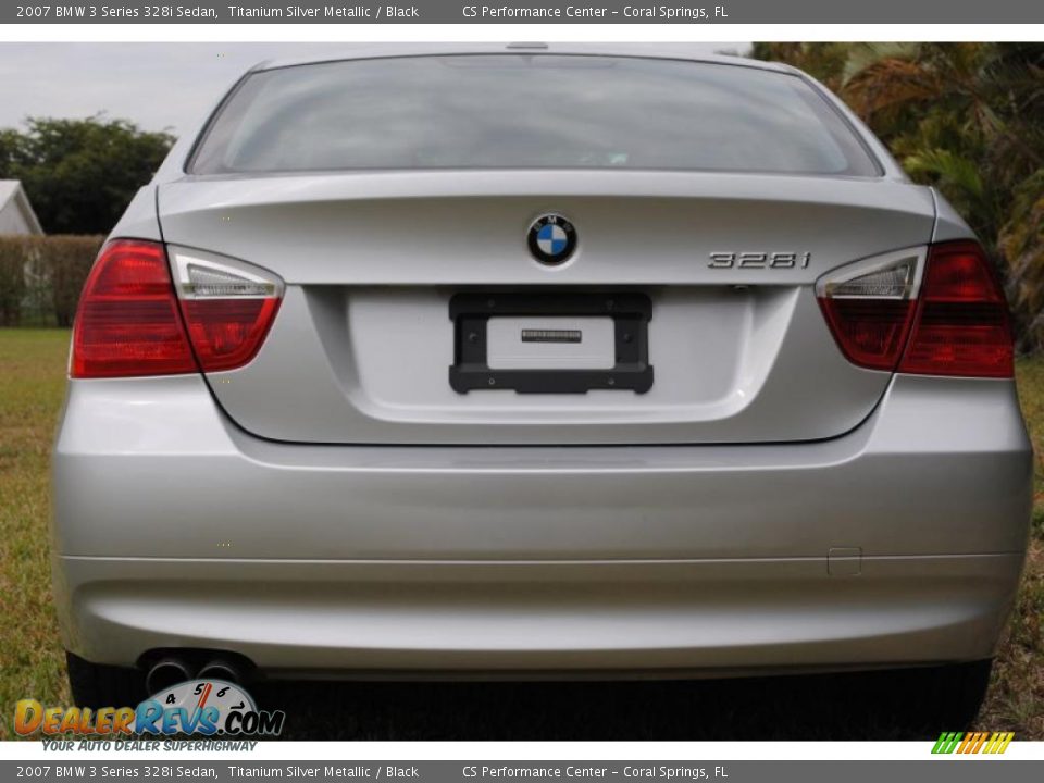 2007 BMW 3 Series 328i Sedan Titanium Silver Metallic / Black Photo #10