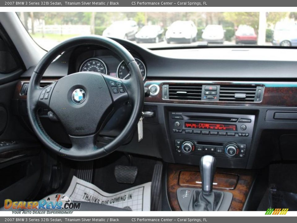 2007 BMW 3 Series 328i Sedan Titanium Silver Metallic / Black Photo #19