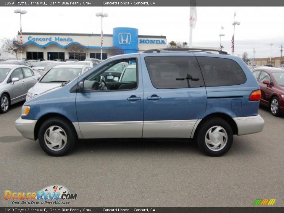 1999 Toyota Sienna XLE Denim Blue Pearl / Gray Photo #6