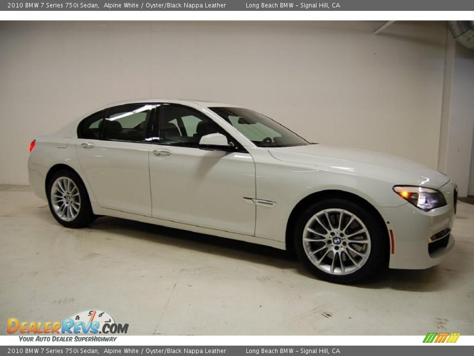 2010 BMW 7 Series 750i Sedan Alpine White / Oyster/Black Nappa Leather Photo #2