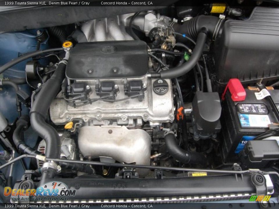 1999 Toyota Sienna XLE Denim Blue Pearl / Gray Photo #9