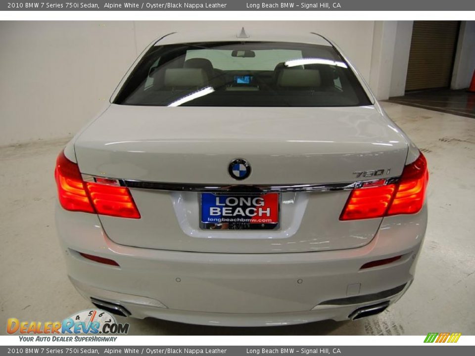 2010 BMW 7 Series 750i Sedan Alpine White / Oyster/Black Nappa Leather Photo #7