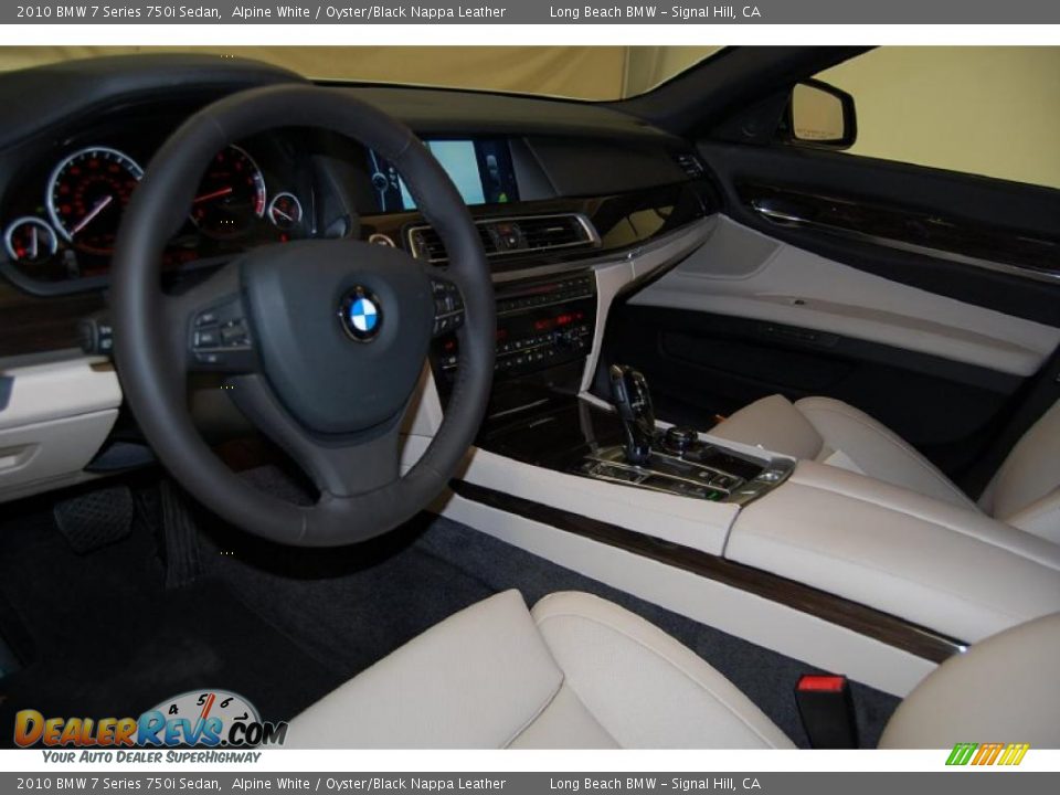 2010 BMW 7 Series 750i Sedan Alpine White / Oyster/Black Nappa Leather Photo #19