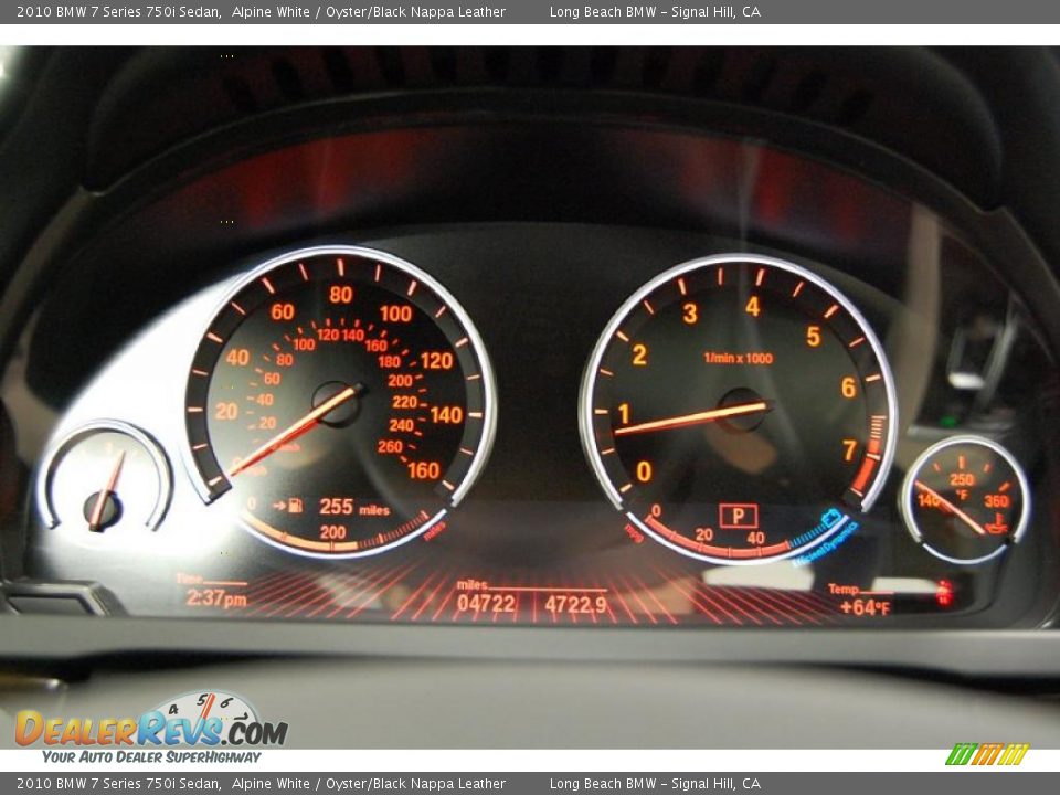 2010 BMW 7 Series 750i Sedan Alpine White / Oyster/Black Nappa Leather Photo #31