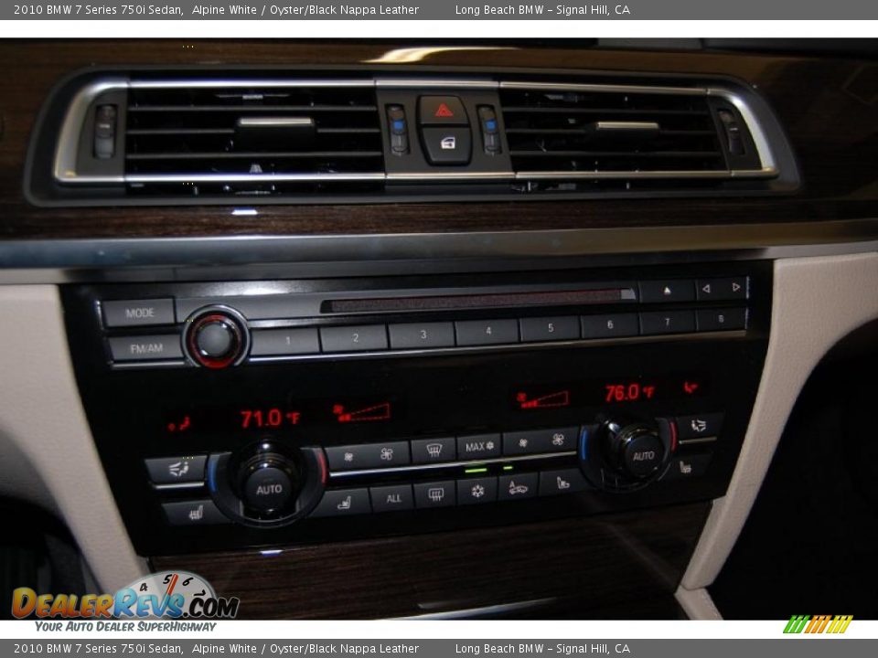 2010 BMW 7 Series 750i Sedan Alpine White / Oyster/Black Nappa Leather Photo #36