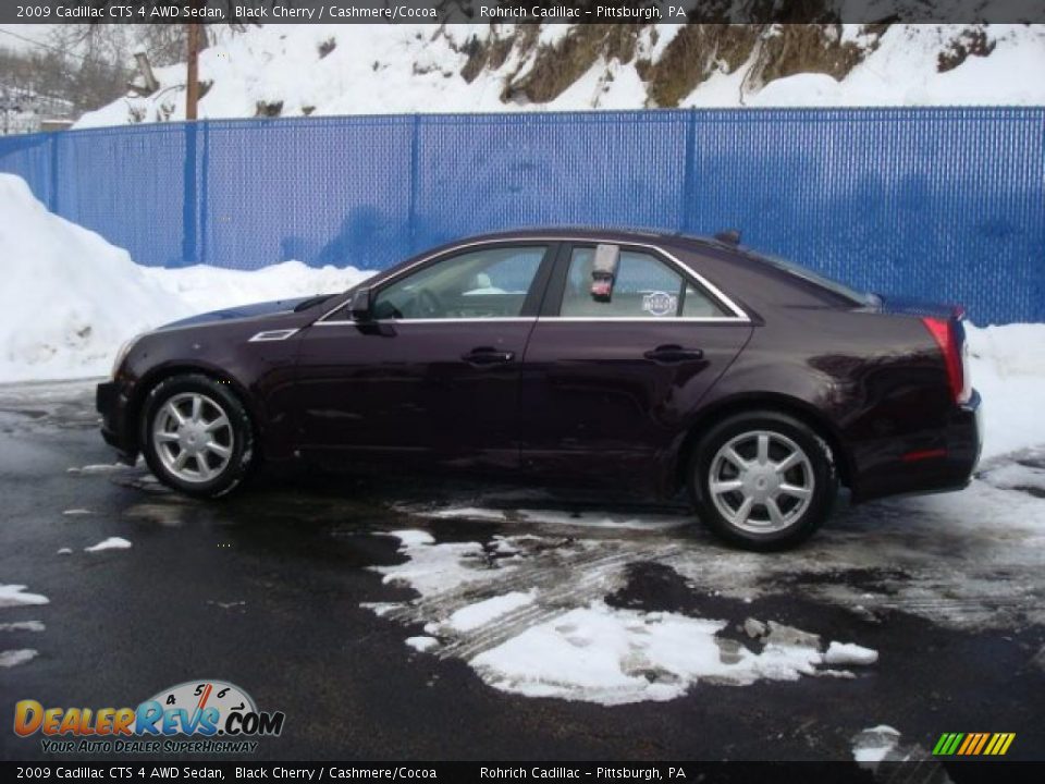 2009 Cadillac CTS 4 AWD Sedan Black Cherry / Cashmere/Cocoa Photo #2