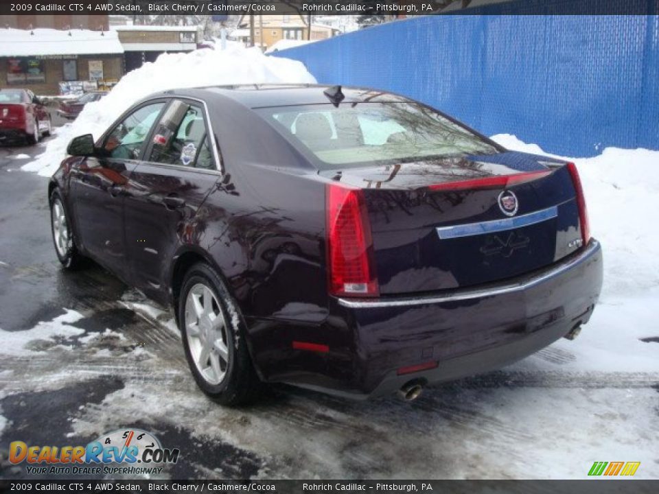 2009 Cadillac CTS 4 AWD Sedan Black Cherry / Cashmere/Cocoa Photo #3