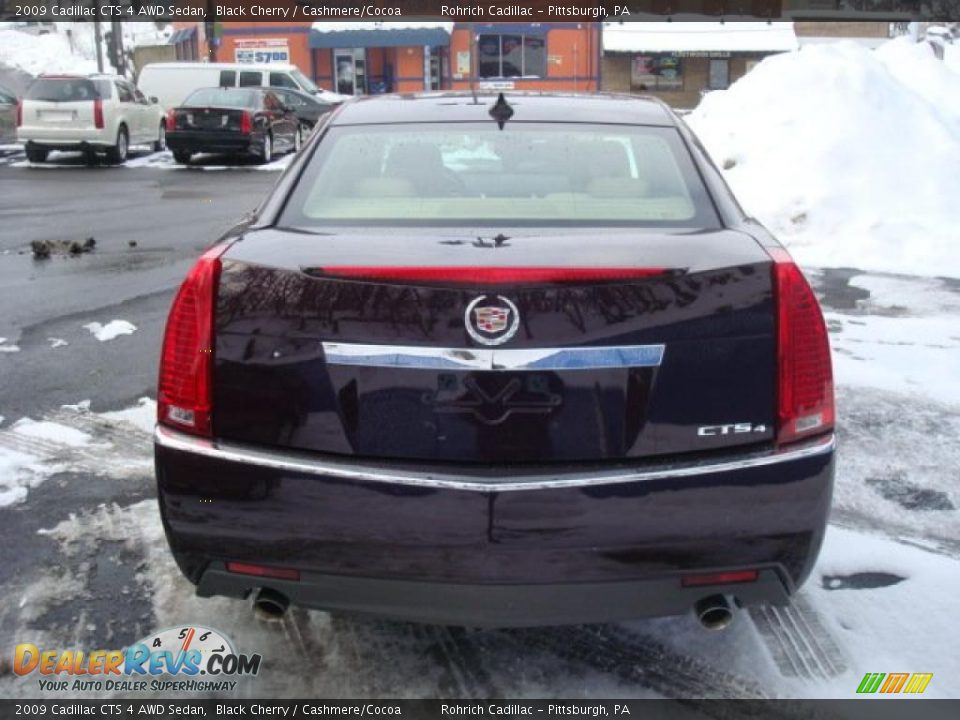 2009 Cadillac CTS 4 AWD Sedan Black Cherry / Cashmere/Cocoa Photo #4