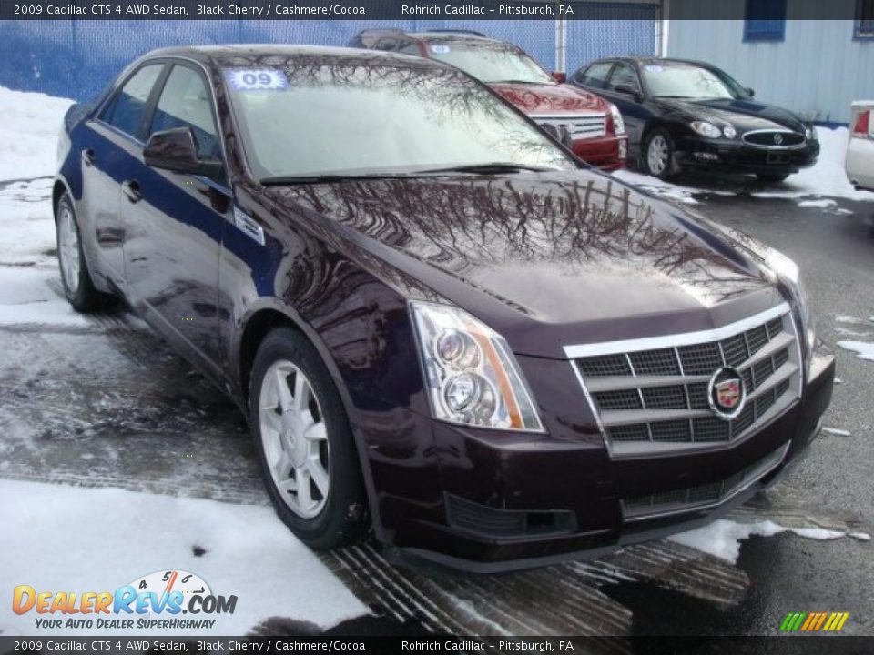 2009 Cadillac CTS 4 AWD Sedan Black Cherry / Cashmere/Cocoa Photo #6