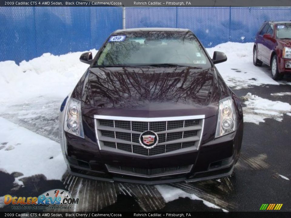 2009 Cadillac CTS 4 AWD Sedan Black Cherry / Cashmere/Cocoa Photo #7