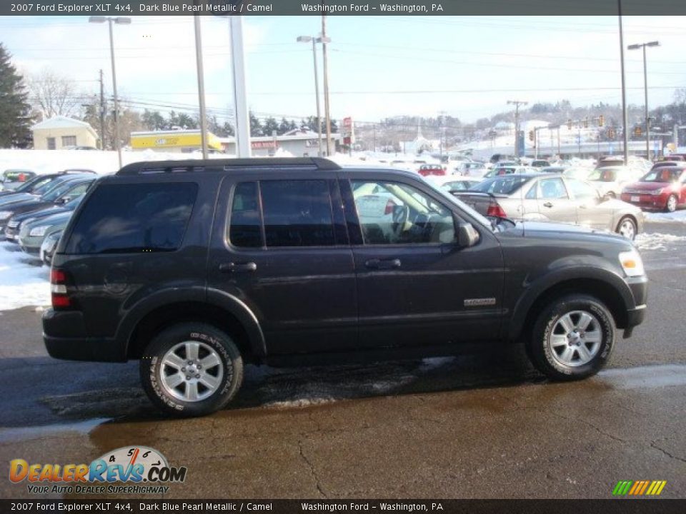 2007 Ford Explorer XLT 4x4 Dark Blue Pearl Metallic / Camel Photo #5