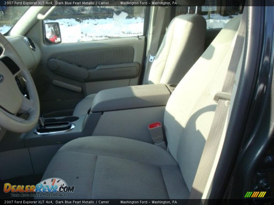 2007 Ford Explorer XLT 4x4 Dark Blue Pearl Metallic / Camel Photo #8