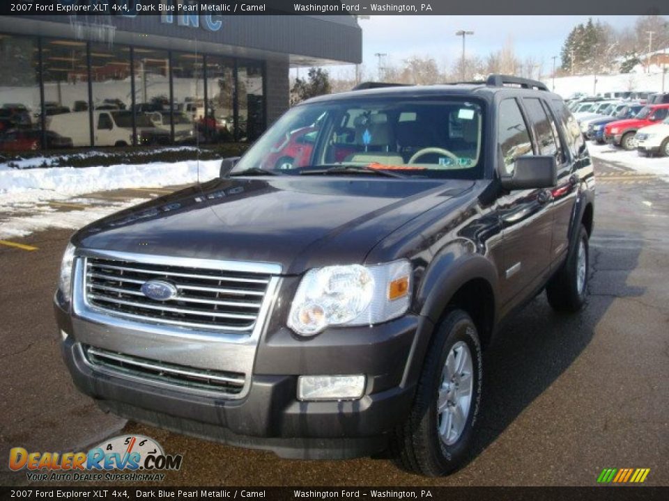2007 Ford Explorer XLT 4x4 Dark Blue Pearl Metallic / Camel Photo #11