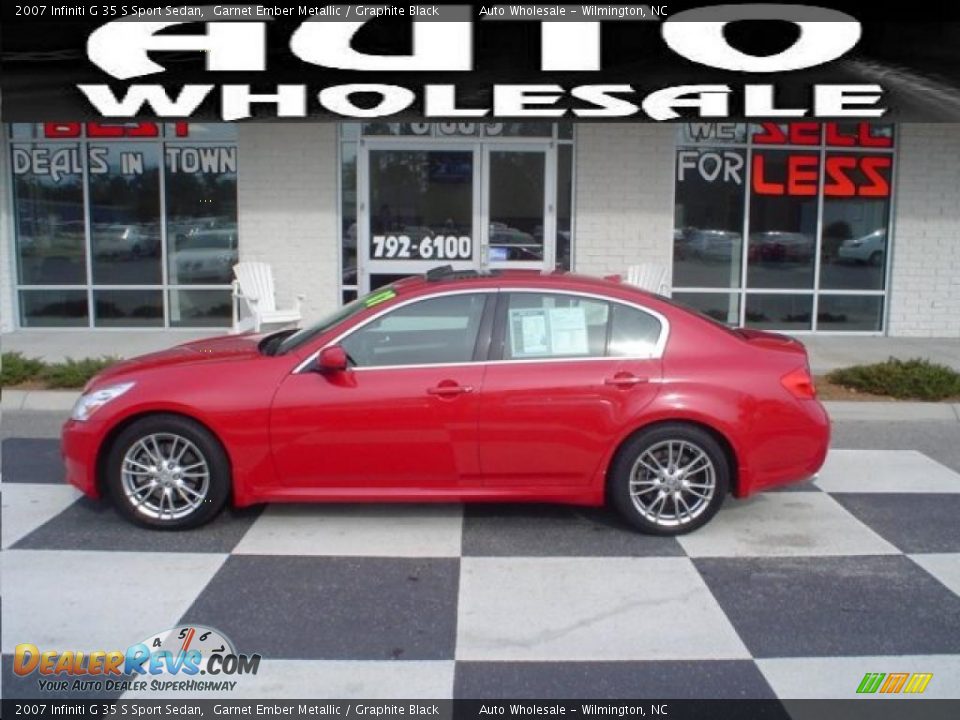2007 Infiniti G 35 S Sport Sedan Garnet Ember Metallic / Graphite Black Photo #1