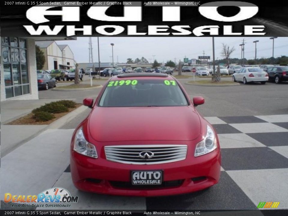 2007 Infiniti G 35 S Sport Sedan Garnet Ember Metallic / Graphite Black Photo #2