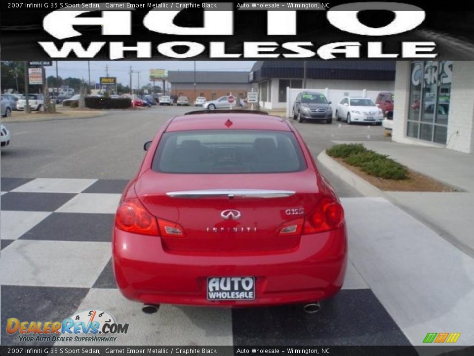 2007 Infiniti G 35 S Sport Sedan Garnet Ember Metallic / Graphite Black Photo #3